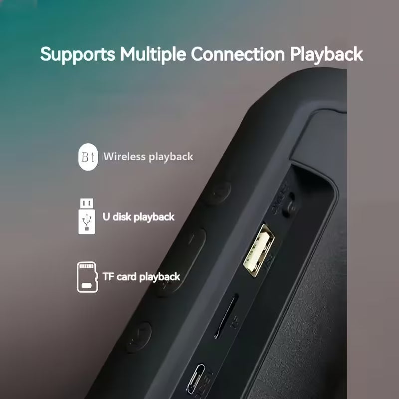 Portable Wireless Bluetooth Speaker – Multimedia Heavy Bass Sound System with USB & TF Card Playback