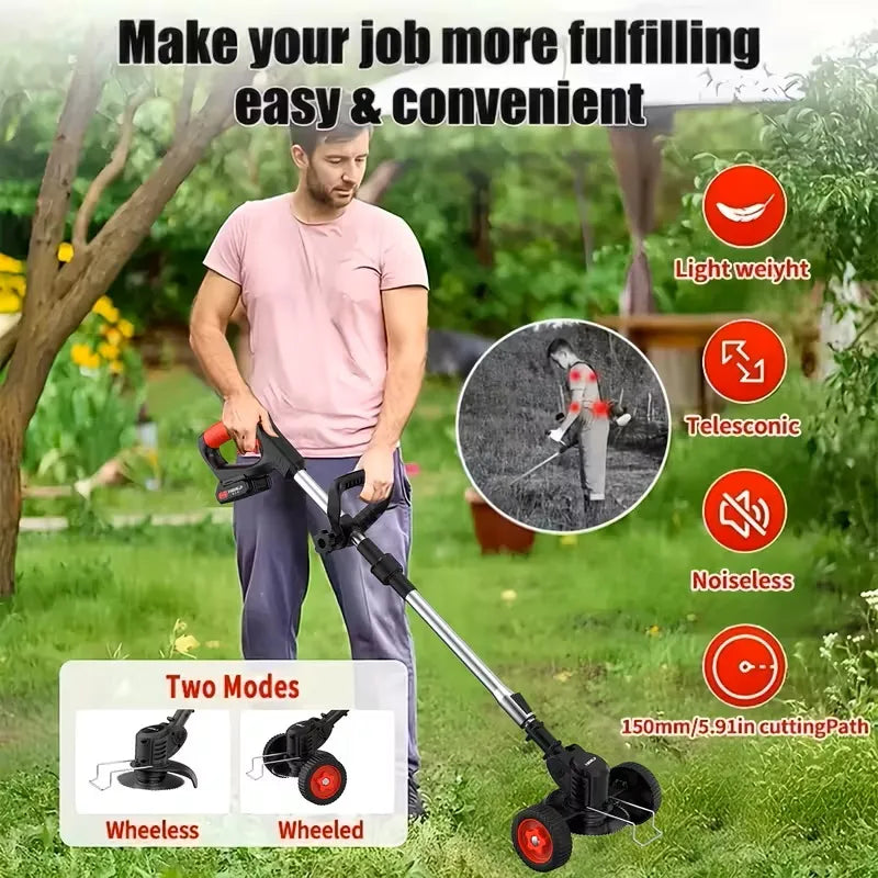 Dual‑Battery Cordless Electric Weeder