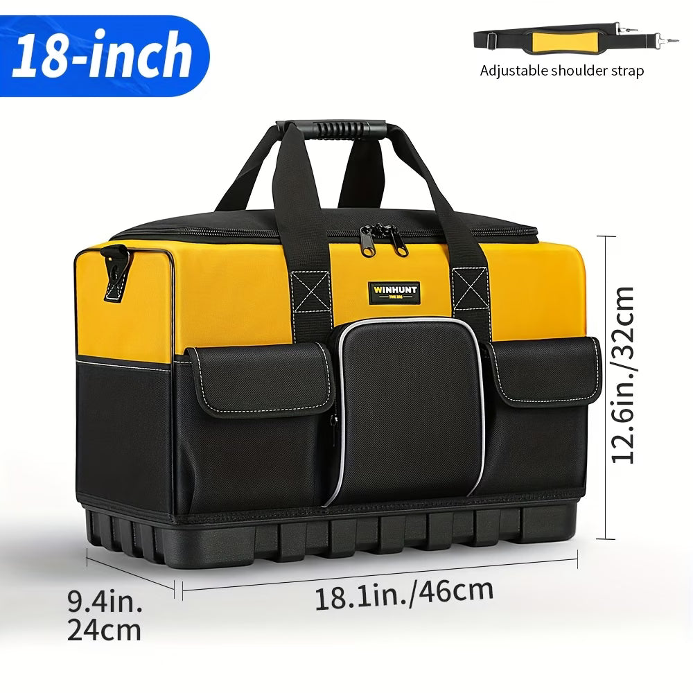 WINHUNT Heavy Duty Tool Bag – Portable Empty Tool Box Organizer Storage, Soft Carry Handle Tool Tote Bag