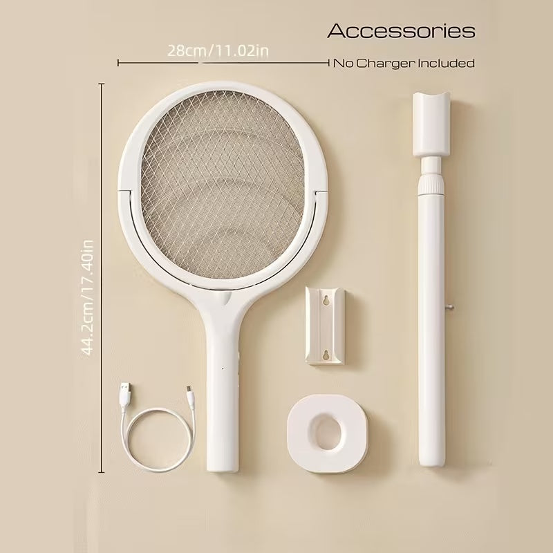 2-in-1 Rechargeable Electric Mosquito Swatter & UV Standing Lamp