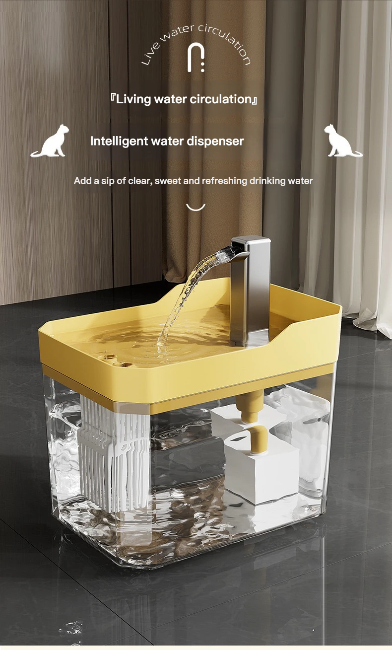 Pet Smart Drinking Fountain Fully Automatic Recirculating Cat & Dog Water Dispenser