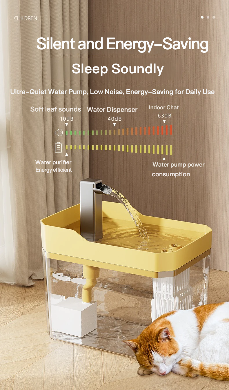 Pet Smart Drinking Fountain Fully Automatic Recirculating Cat & Dog Water Dispenser