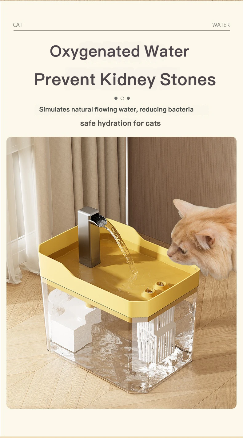 Pet Smart Drinking Fountain Fully Automatic Recirculating Cat & Dog Water Dispenser