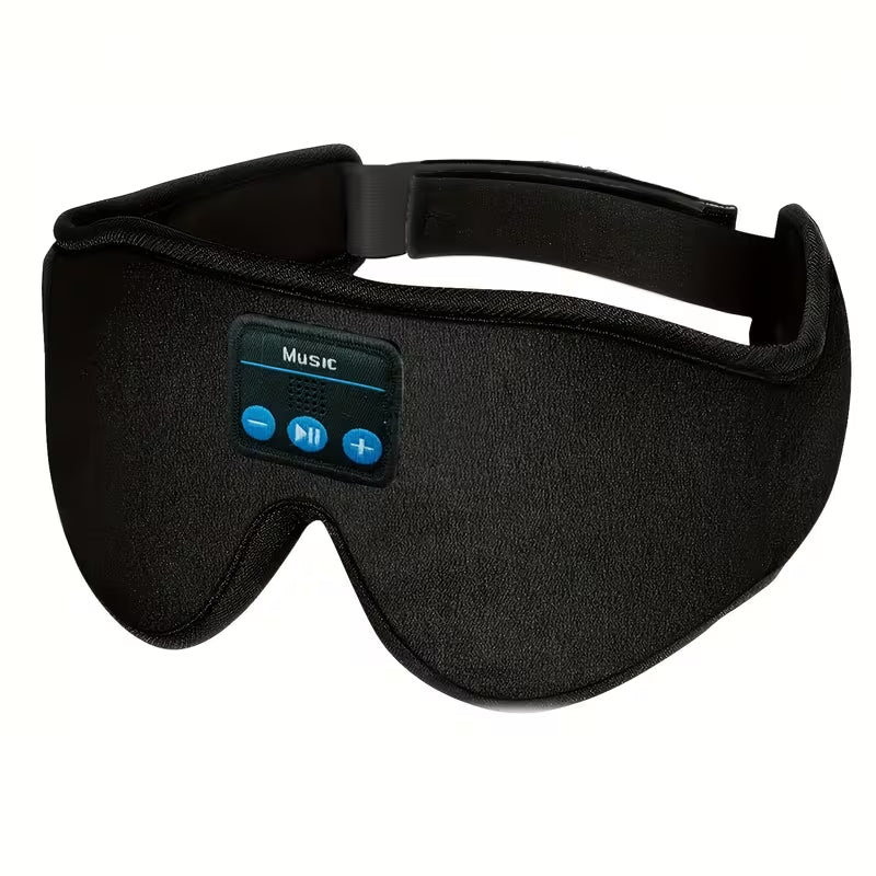 Music Sleep Eye Mask for Men & Women, Contoured Hollow Blackout Eye Mask, Travel & Nap Sleeping Aid