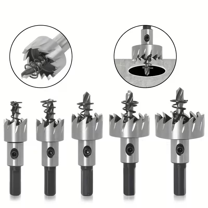 Durable 5-Piece Hole Saw Set – Multifunctional Hole-Enlarging Drill Bit Combo Tool Gift Set