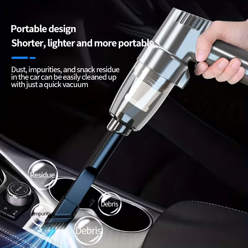 Cordless Handheld Car Vacuum Cleaner, 2 in 1 Suction & Blow Type-C Rechargeable Portable Mini Vacuum for Car Home Dust Sand Cleaning