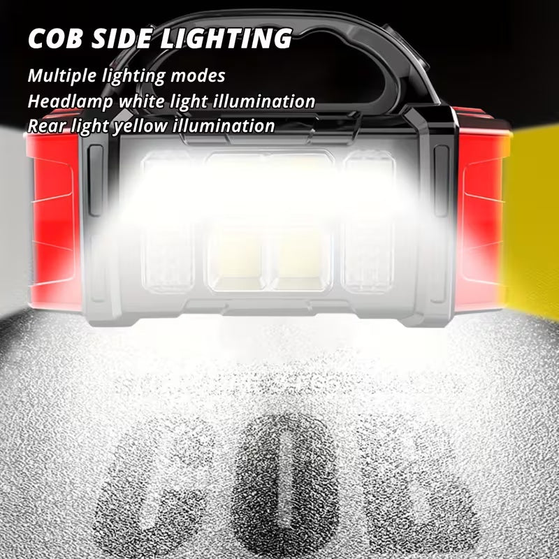 Heavy Duty Rechargeable LED Searchlight with Power Bank & COB Side Lights