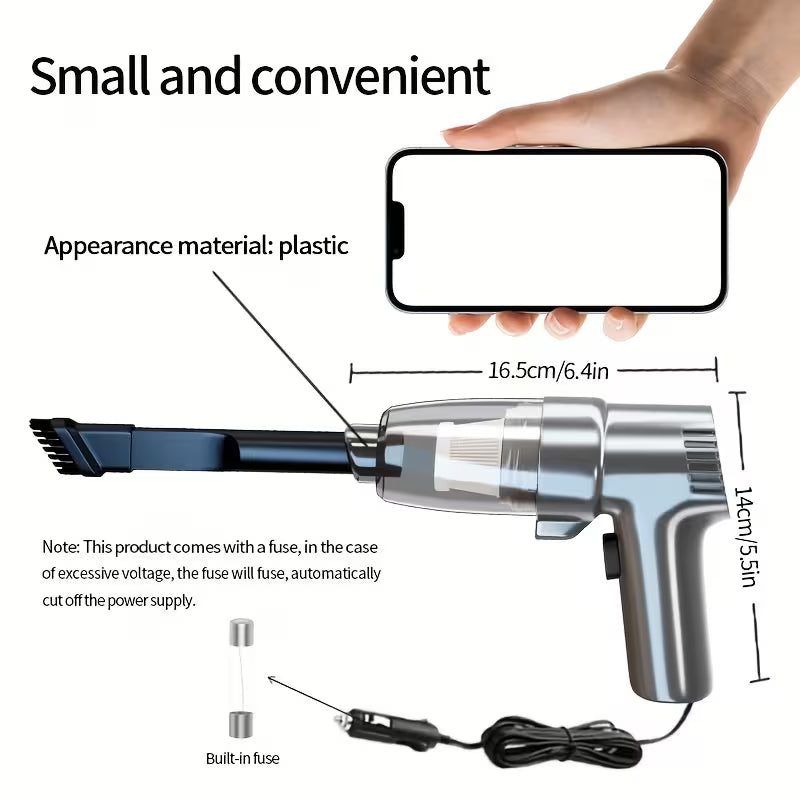 Cordless Handheld Car Vacuum Cleaner, 2 in 1 Suction & Blow Type-C Rechargeable Portable Mini Vacuum for Car Home Dust Sand Cleaning
