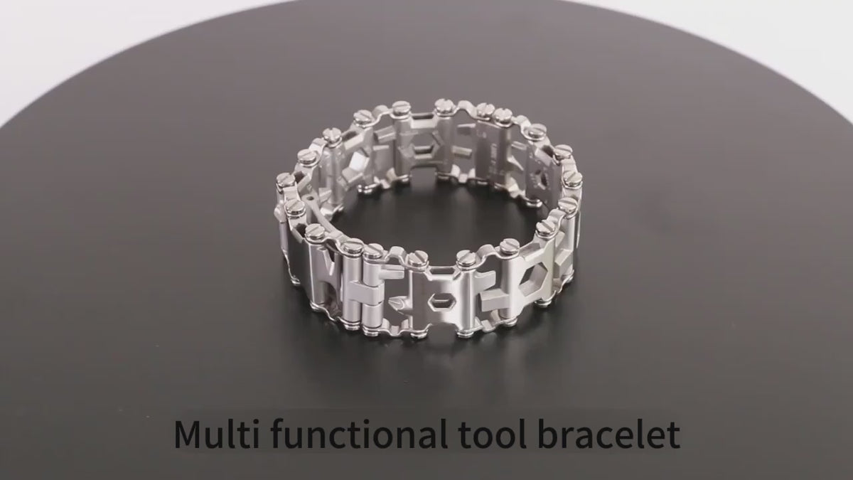 Men’s 29-in-1 Multifunctional Tool Bracelet – 316 Stainless Steel Wearable Wristband with Portable Pry Tool, EDC Gear for Home & Outdoor Emergency Repair