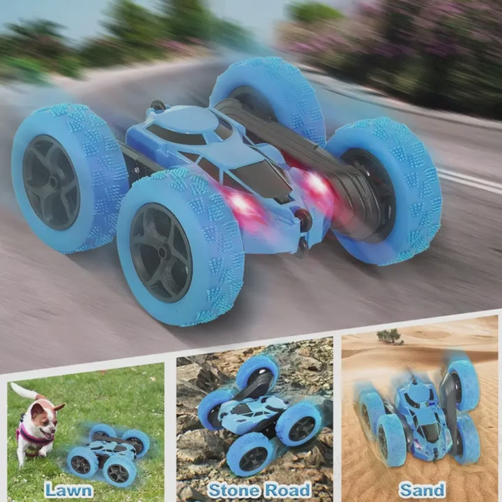 Double-Sided Remote-Controlled Stunt Tumble Car