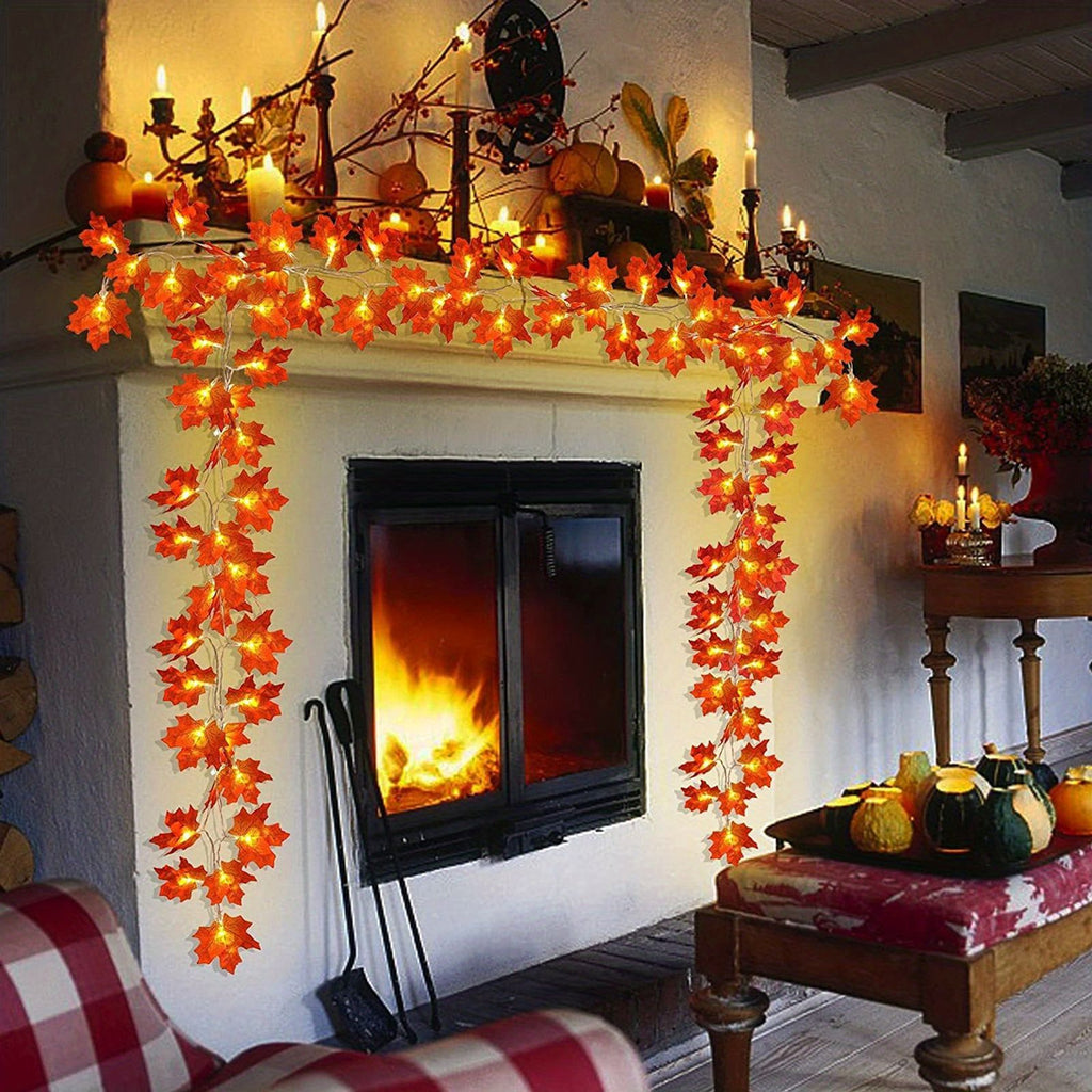 1pc maple leaf styling led fairy lights thanksgiving image 10