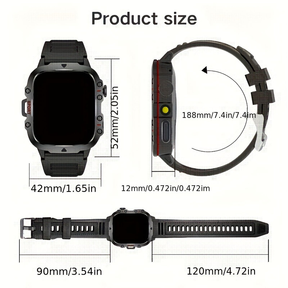 new smartwatch men women valentines day gift wireless image 2