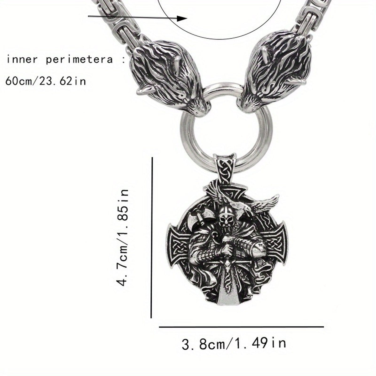 1pc mens retro stainless chain viking image 10