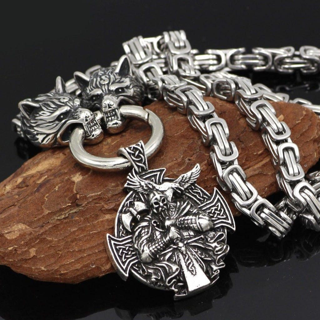 1pc mens retro stainless chain viking image 8