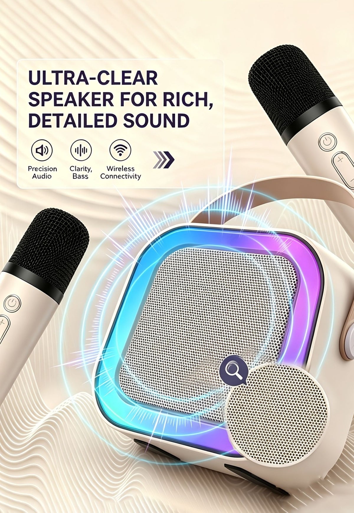 wireless wireless microphone speaker featuring dual image 2