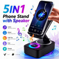 2026 New Bluetooth Speaker, Bluetooth Stand with Speaker and Emergency Charging, 360° Adjustable Foldable Magnetic Bluetooth Speaker Stand, Portable Emergency Charger, Suitable for iPhone and Android Phones, Ideal for Home, Travel, and Office Use