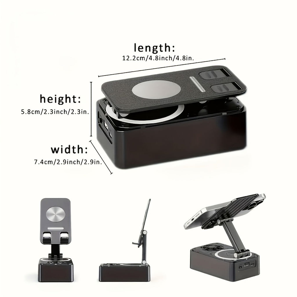 2026 New Bluetooth Speaker, Bluetooth Stand with Speaker and Emergency Charging, 360° Adjustable Foldable Magnetic Bluetooth Speaker Stand, Portable Emergency Charger, Suitable for iPhone and Android Phones, Ideal for Home, Travel, and Office Use image 8
