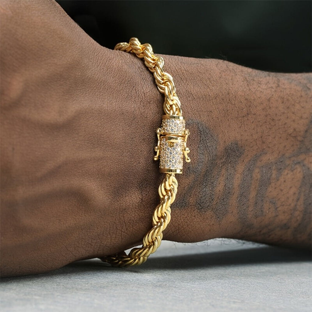 retro sparkling 201 201 stainless steel twist bracelet solid image 11
