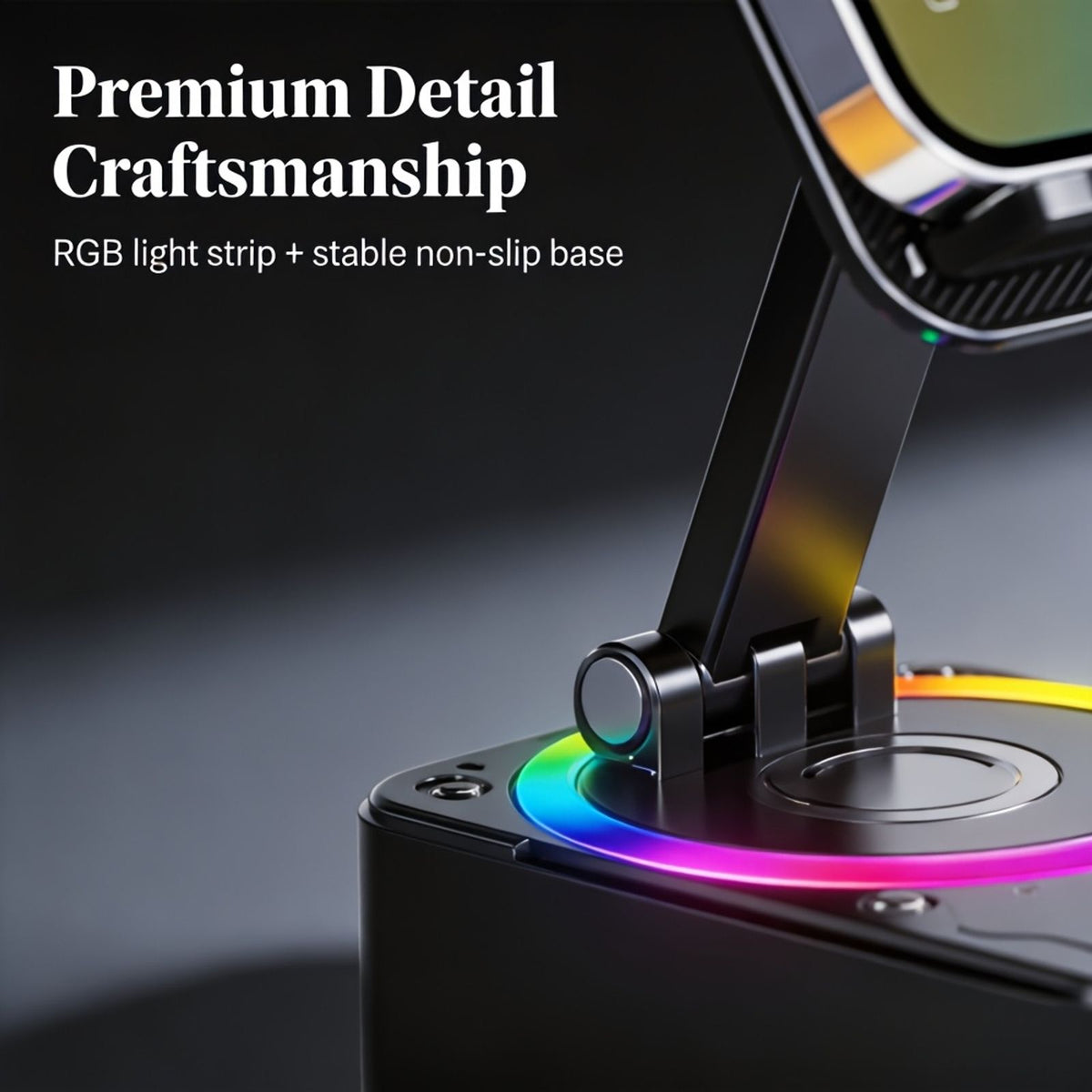 2026 New Bluetooth Speaker, Bluetooth Stand with Speaker and Emergency Charging, 360° Adjustable Foldable Magnetic Bluetooth Speaker Stand, Portable Emergency Charger, Suitable for iPhone and Android Phones, Ideal for Home, Travel, and Office Use image 5