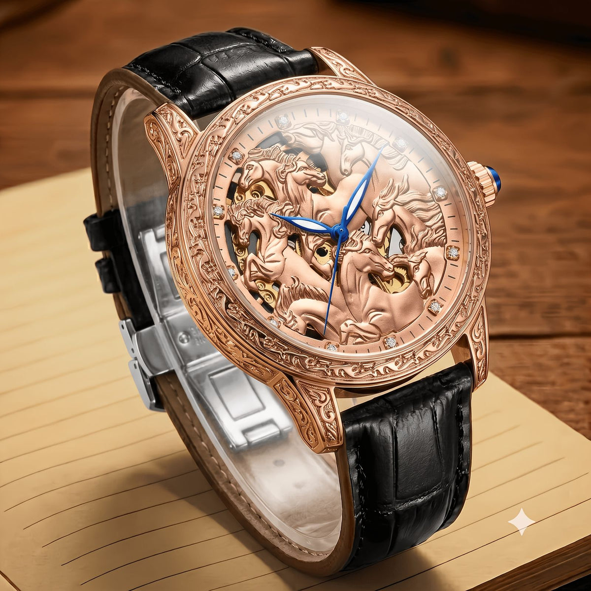 a mens fashionable trendy carved hollow carved image 4