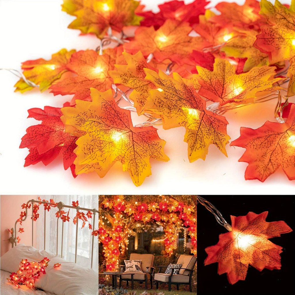 1pc maple leaf styling led fairy lights thanksgiving image 7