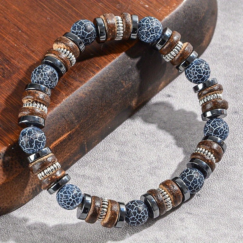 1pc stylish cool bracelet made natural stone beads suitable image 2