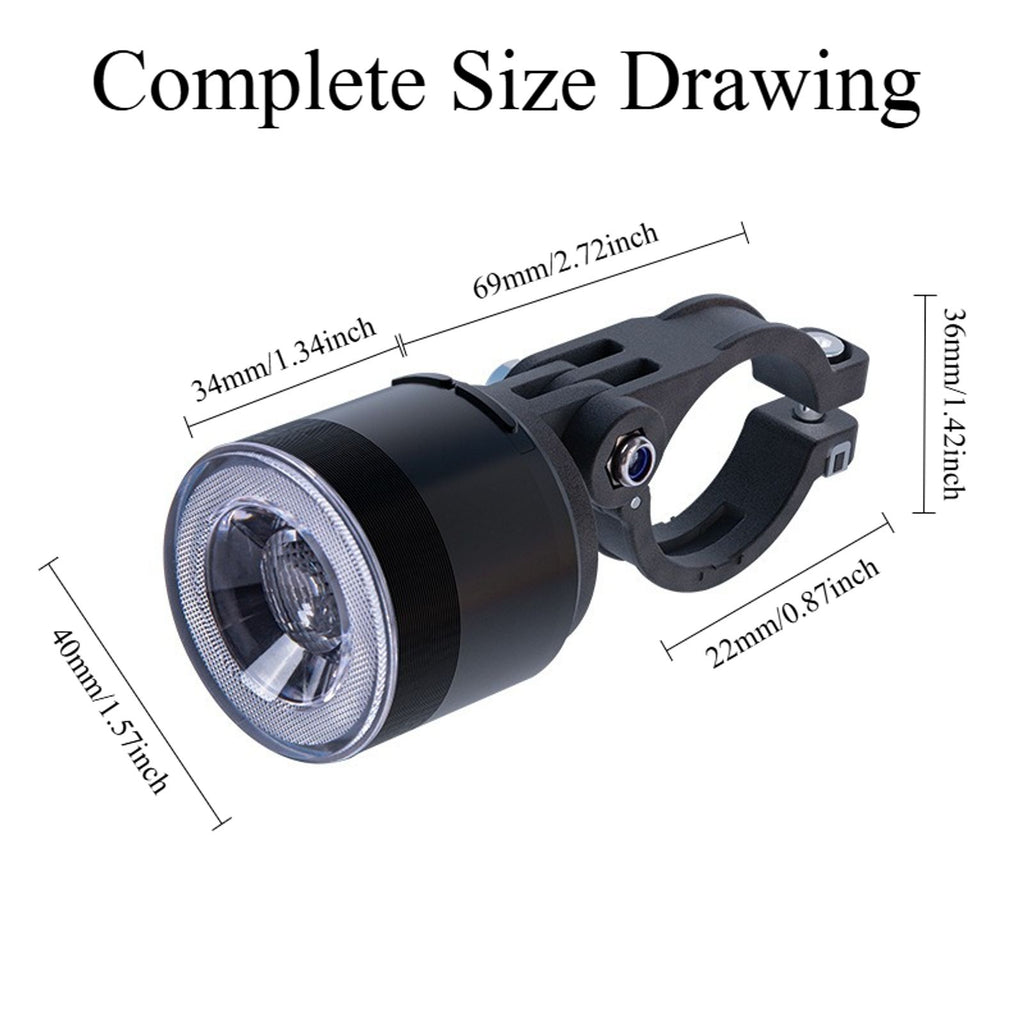 aluminum alloy bike front light rechargeable strong image 3