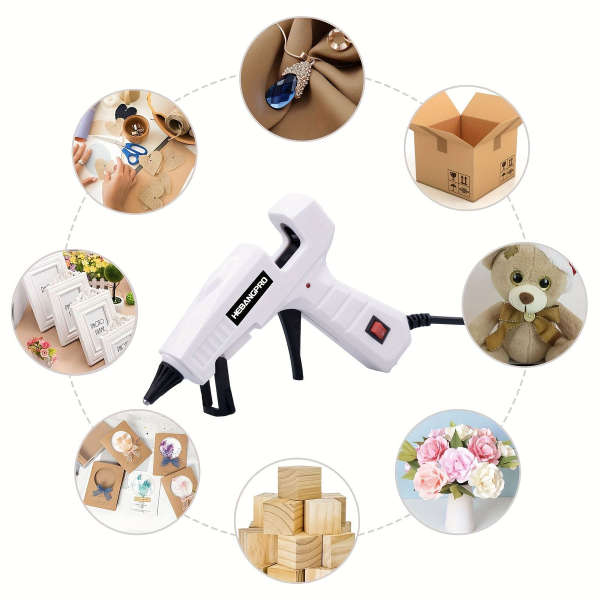 30w hot melt gun kit 30pcs 0 27x5 9 inches 7x150mm image 6