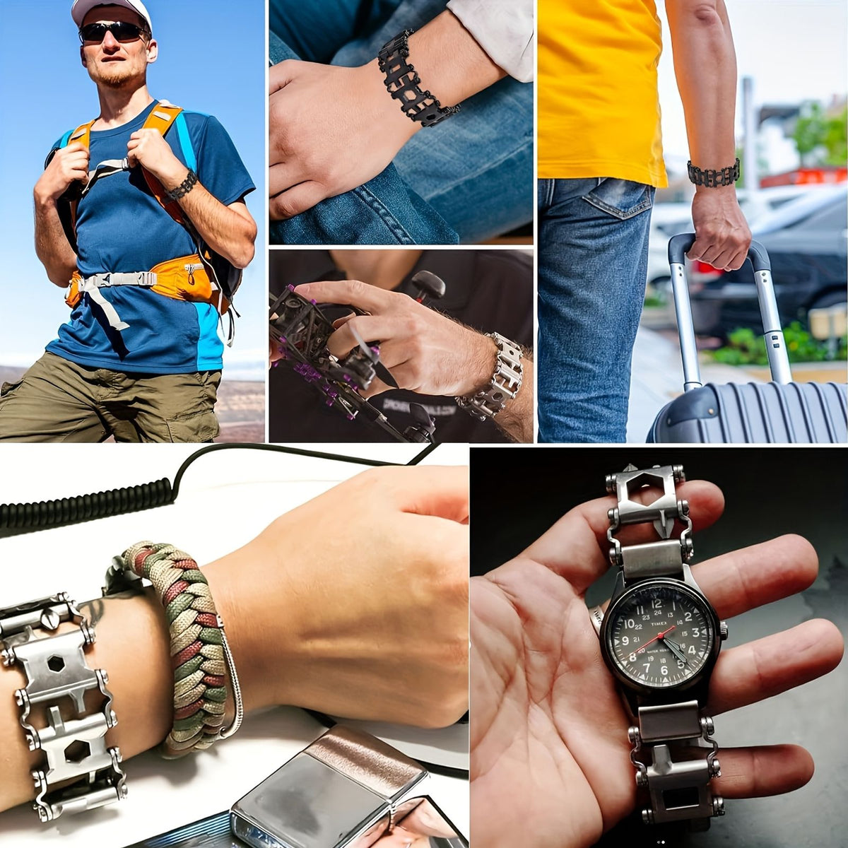 popular choice mens 29 in 1 multi tool bracelet 316 image 9