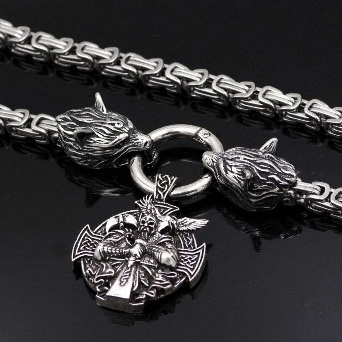 1pc mens retro stainless chain viking image 9