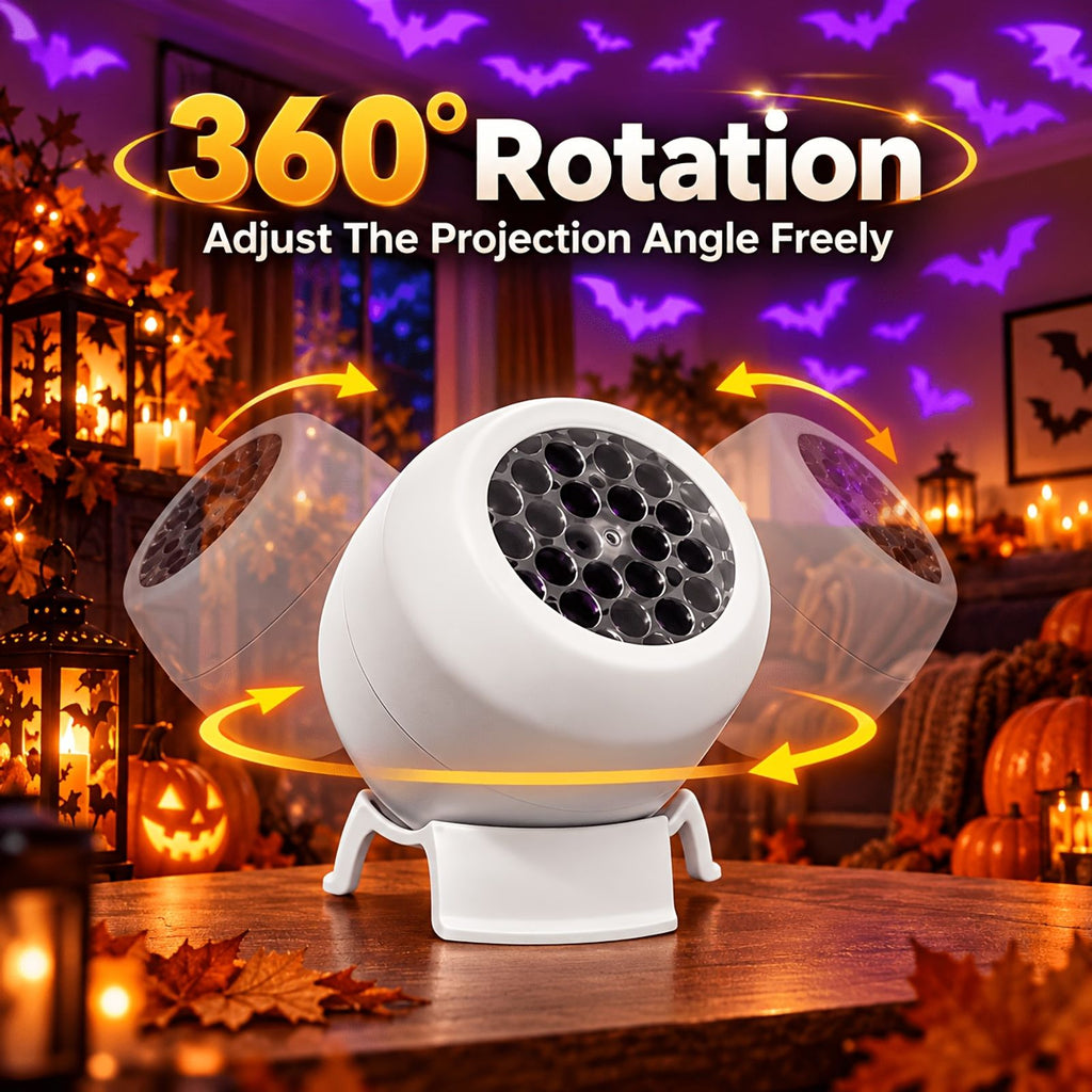 dynamic bat projector light usb powered 360 rotatable image 3