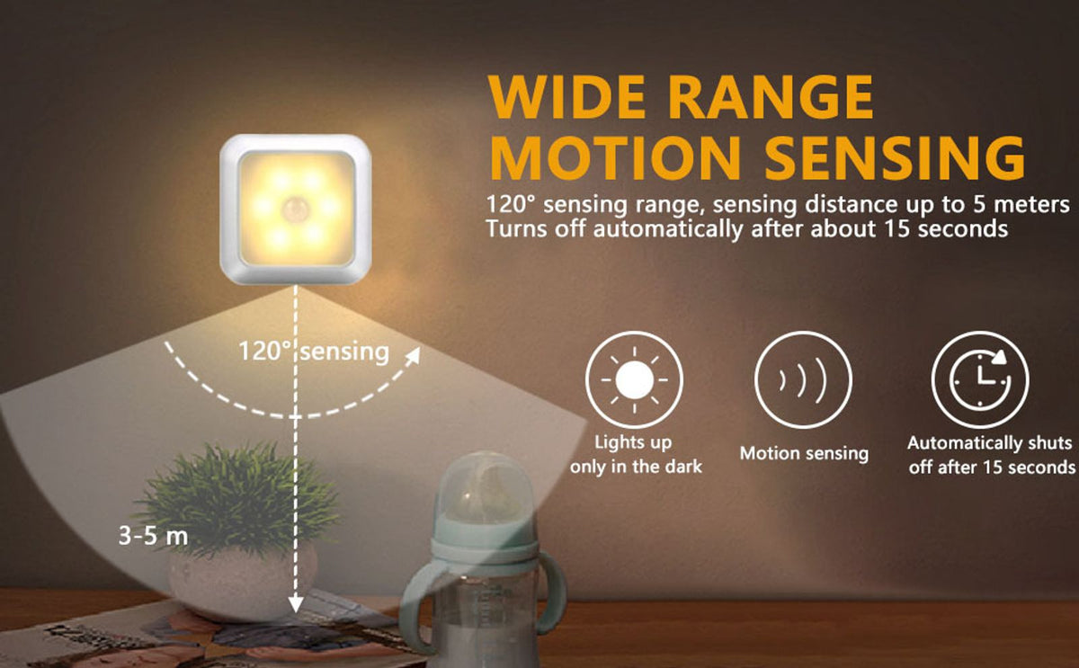 motion sensor night light auto battery powered closet stair image 3