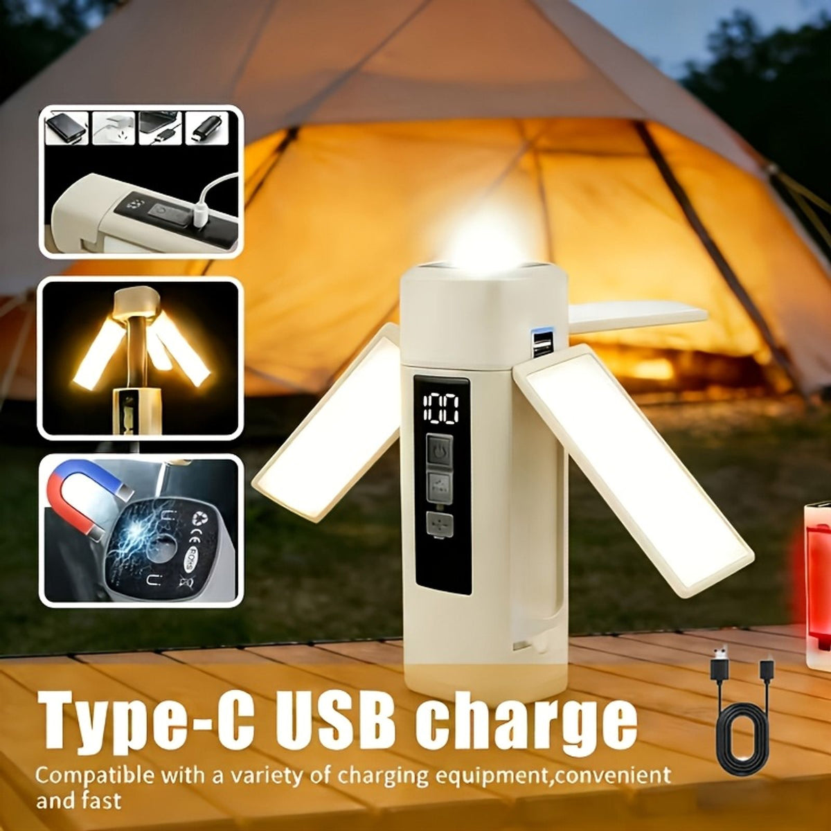 extendable magnetic work light rechargeable led inspection