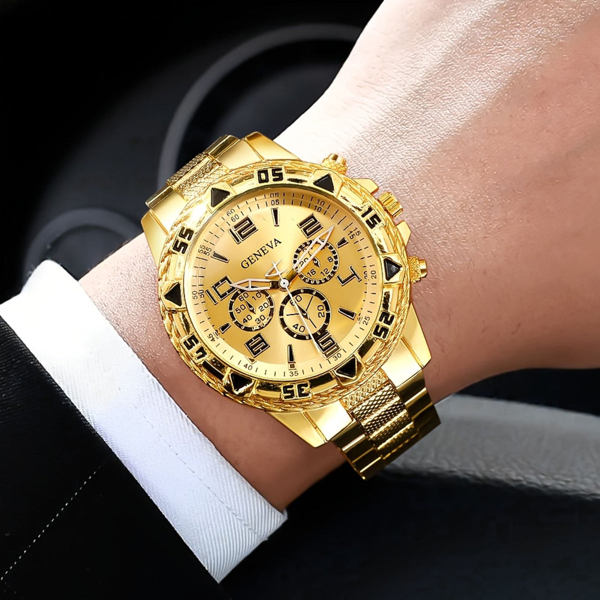 1pc new mens quartz watch adjustable band image 4