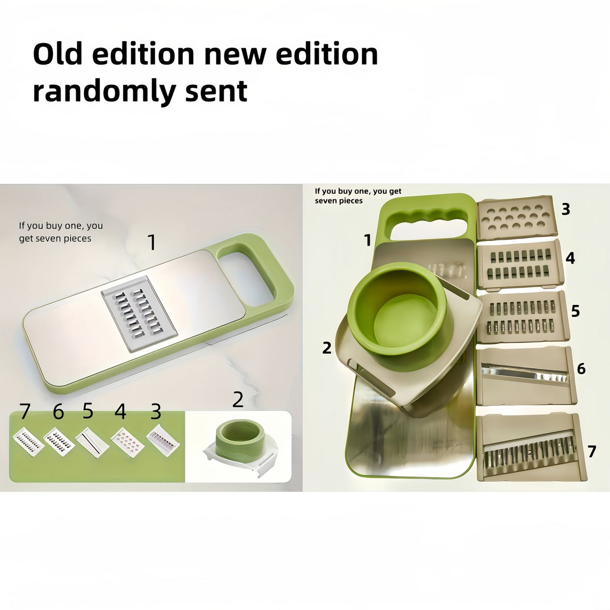 7pcs stainless steel multifunctional vegetable slicer grater image 11