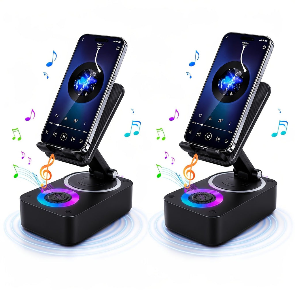 2026 New Bluetooth Speaker, Bluetooth Stand with Speaker and Emergency Charging, 360° Adjustable Foldable Magnetic Bluetooth Speaker Stand, Portable Emergency Charger, Suitable for iPhone and Android Phones, Ideal for Home, Travel, and Office Use image 7