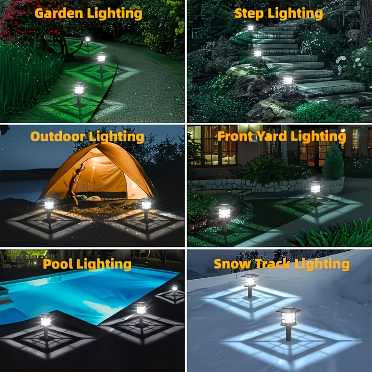 24 12 6pcs solar outdoor lights waterproof street lights led image 7