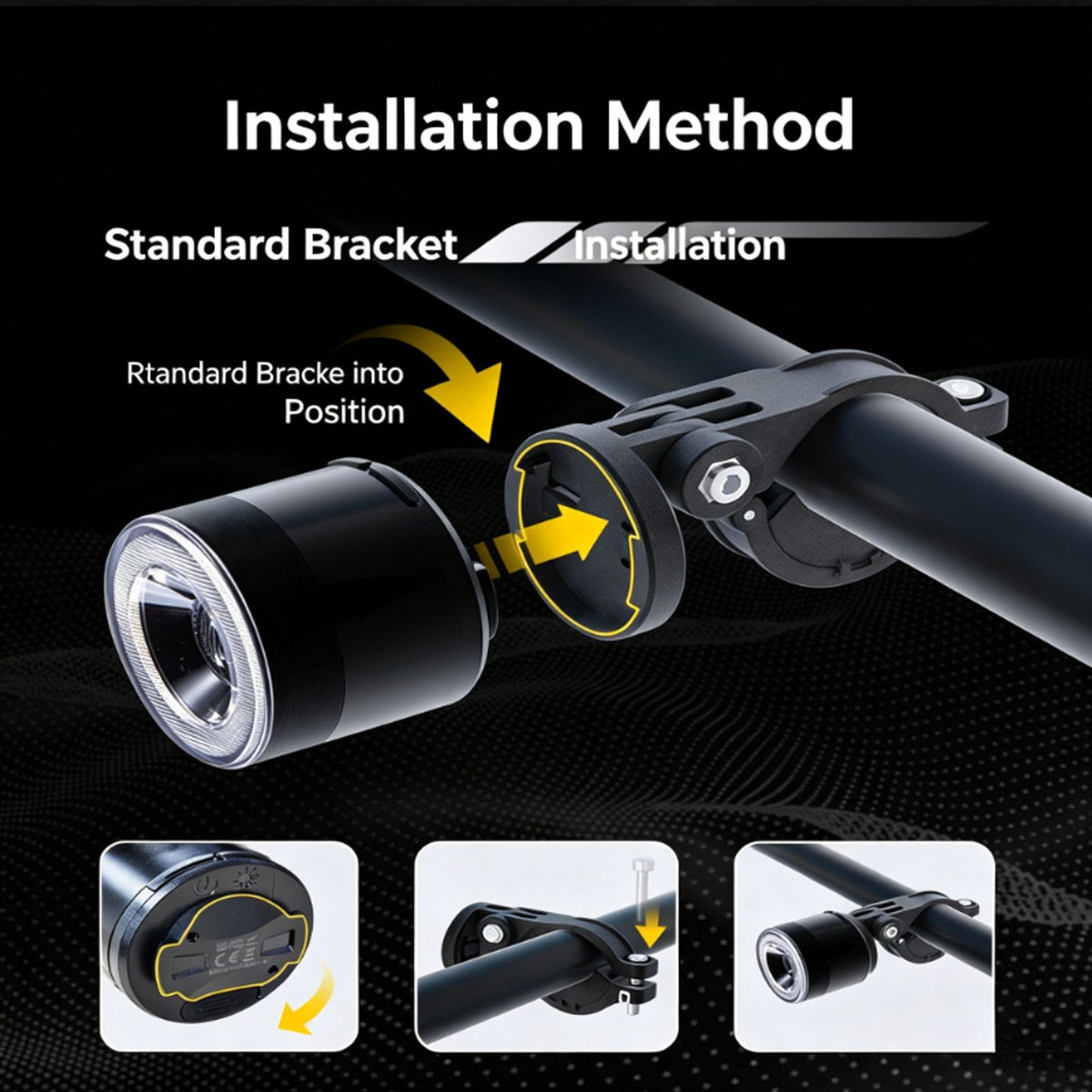 aluminum alloy bike front light rechargeable strong image 4