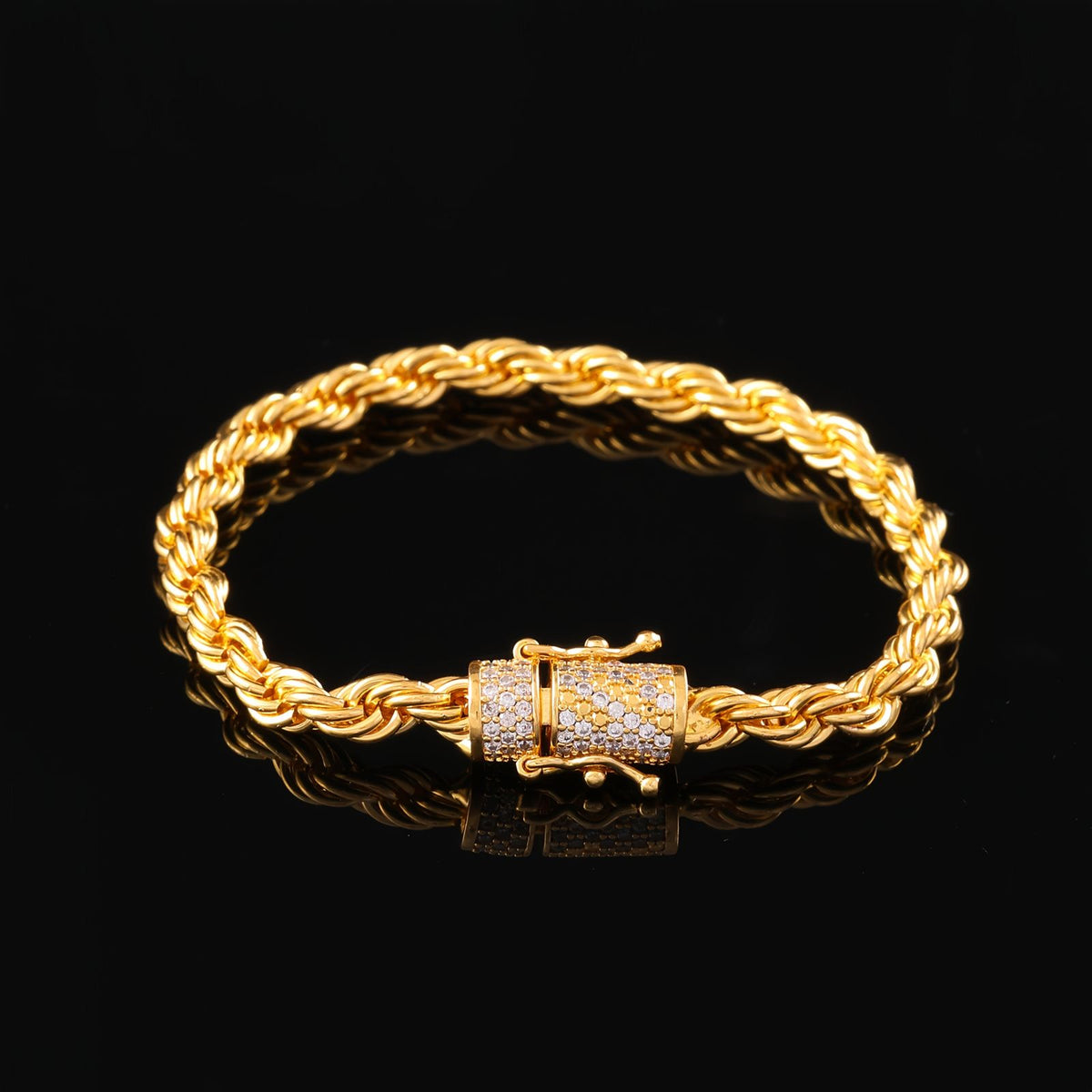 retro sparkling 201 201 stainless steel twist bracelet solid image 9