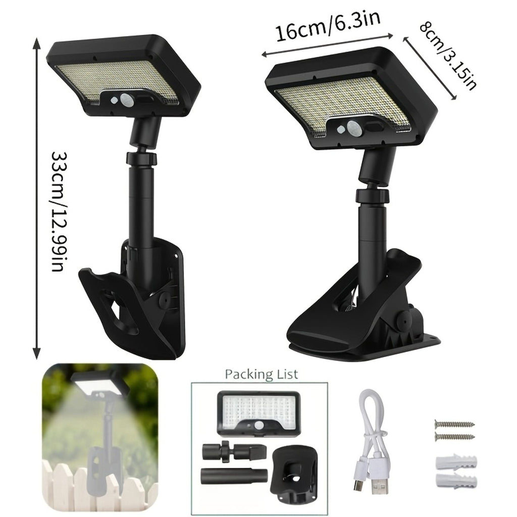 [Ultra-bright] Solar Clip-On Wall Sconce, 1pc Or 2pcs Available, 98LED, IP65, 1600LM Outdoor Solar Light, Easy Clip-On Installation, 3 Modes, Solar Lights for Chain Link Fence, Yard, Garage, Fence And Patio image 5