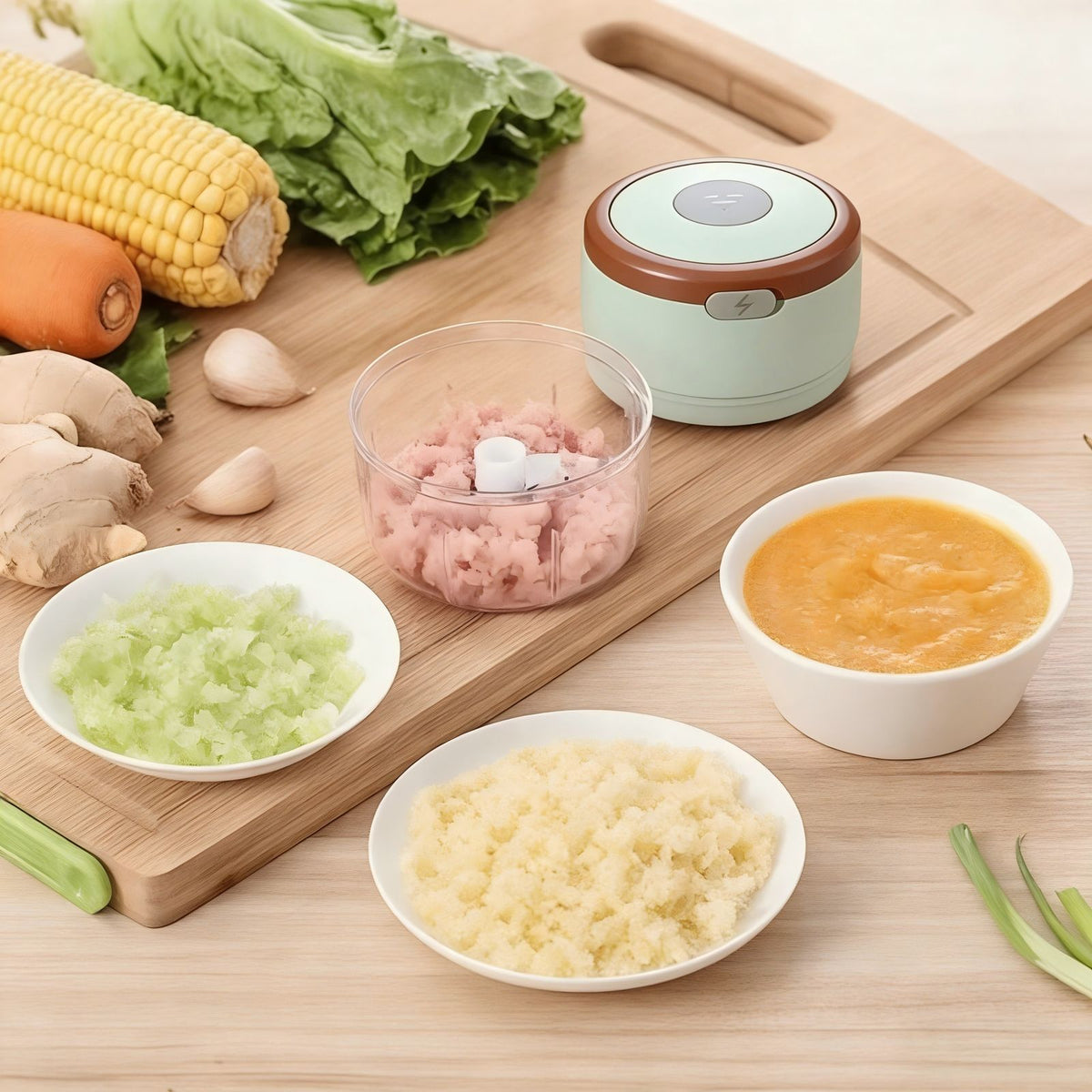 electric mini food chopper compact portable kitchen image 5