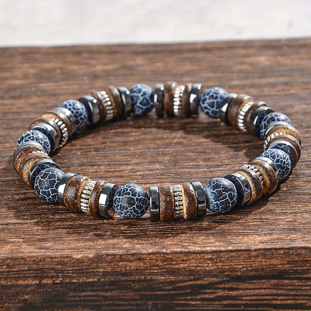 1pc stylish cool bracelet made natural stone beads suitable image 3