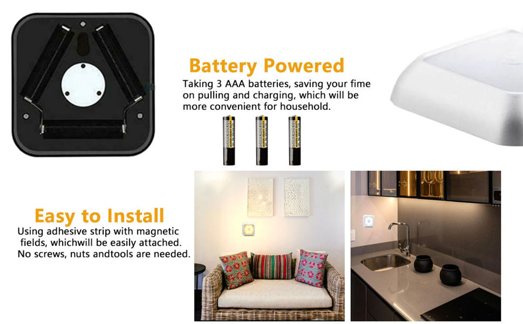 motion sensor night light auto battery powered closet stair image 5