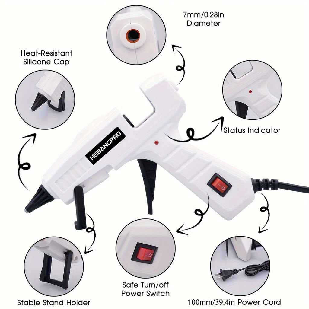 30w hot melt gun kit 30pcs 0 27x5 9 inches 7x150mm image 4