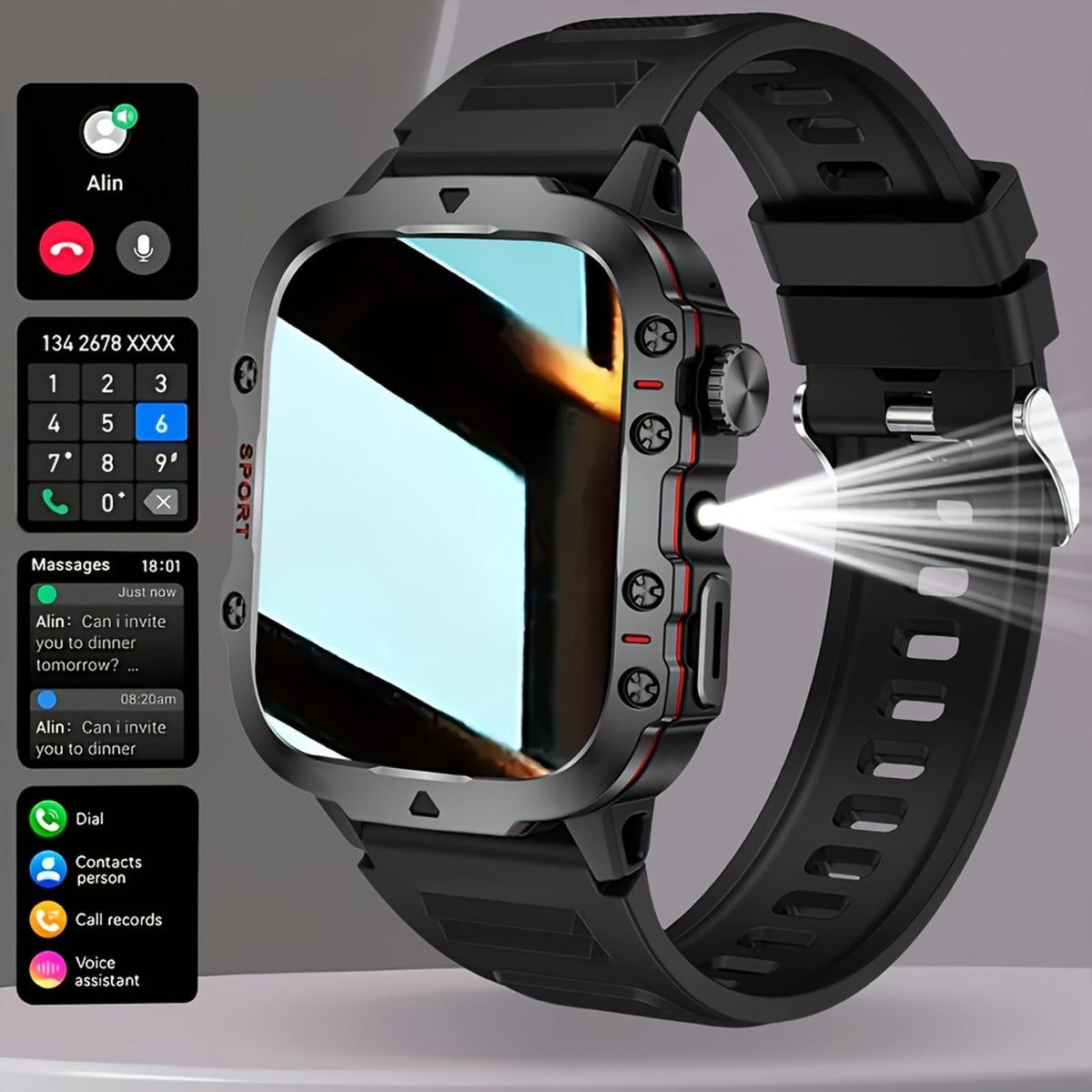 new smartwatch men women valentines day gift wireless image 9