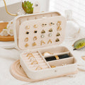 1pc jewelry storage box large capacity 2 layer jewelry box
