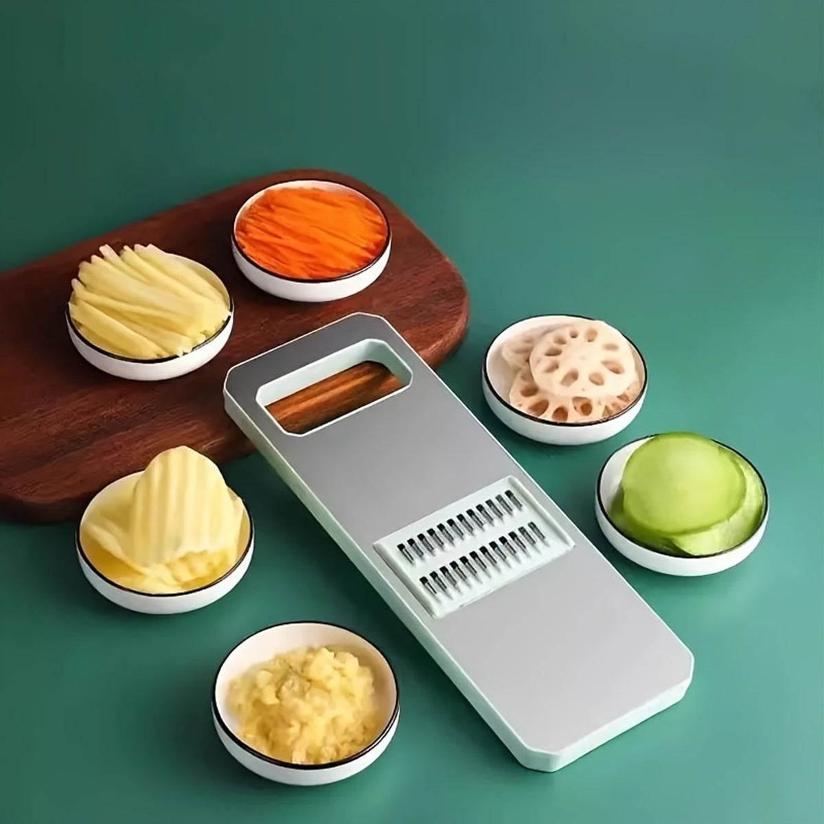 7pcs stainless steel multifunctional vegetable slicer grater image 5