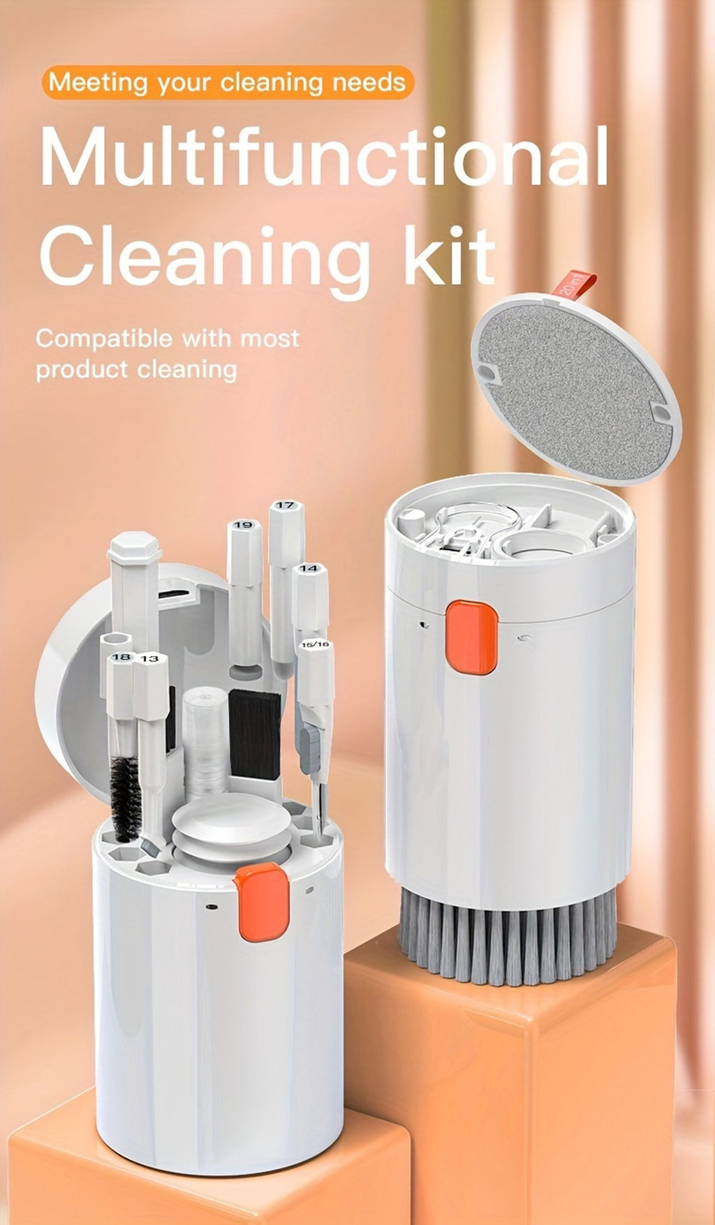 20in 1 multi function cleaning brush kit camera smart phone image 3