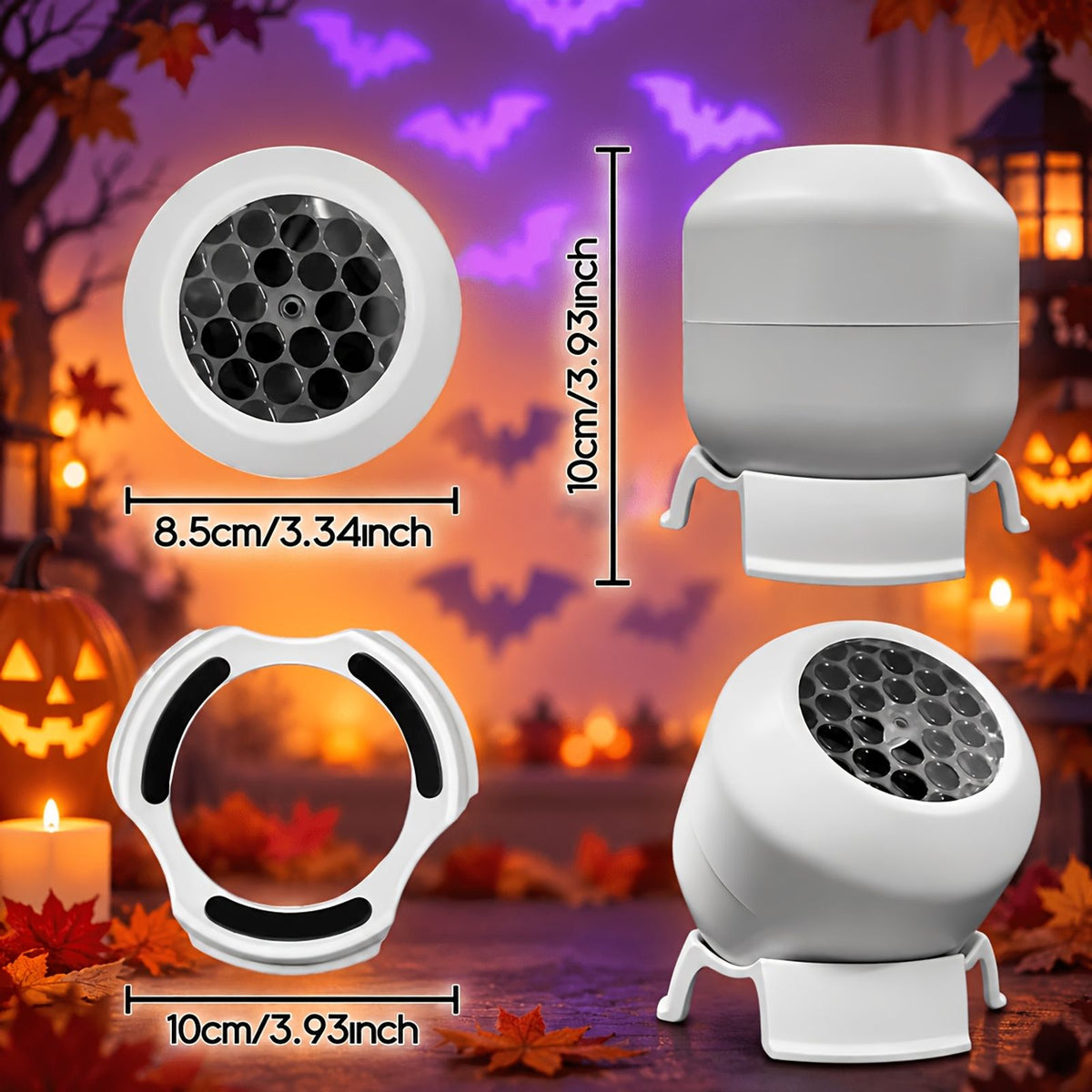 dynamic bat projector light usb powered 360 rotatable image 2