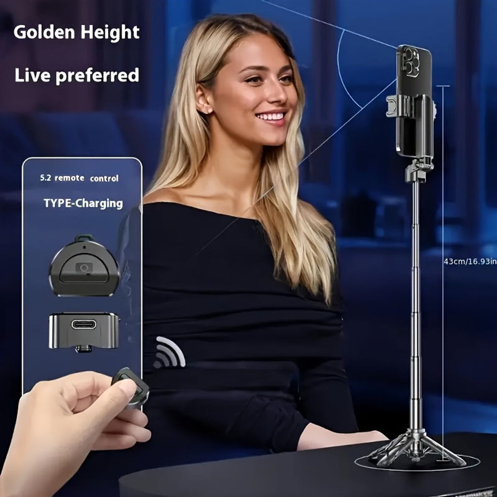 16-Inch Extendable Selfie Stick Tripod, Equipped with Wireless Remote Control, 360° Rotating Bracket, One-Click Release Lightweight ABS Design, Suitable for Various Smartphones, Perfect for Concerts, Travel, And Live Streaming, Mobile Selfie Stick image 8